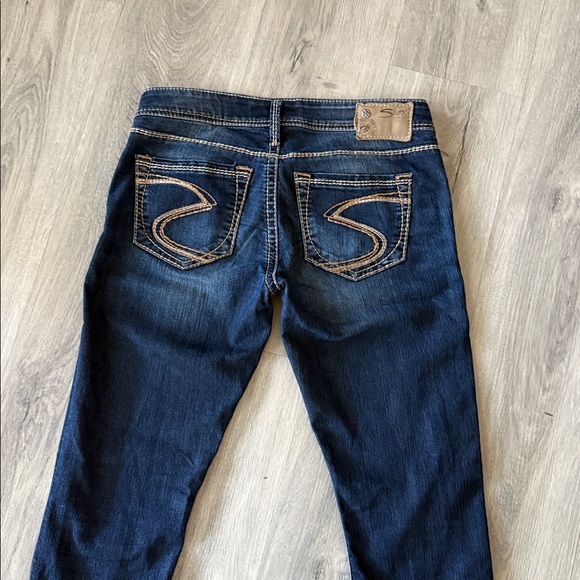 Silver Jeans Women's Dark Blue Straight Leg Jeans size 27 - Picture 10 of 11